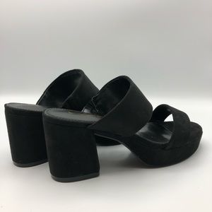 Lulus Black Suede Platform Mules